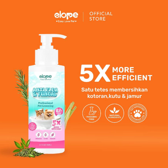 ELOPE anti flea fungal shampoo kucing