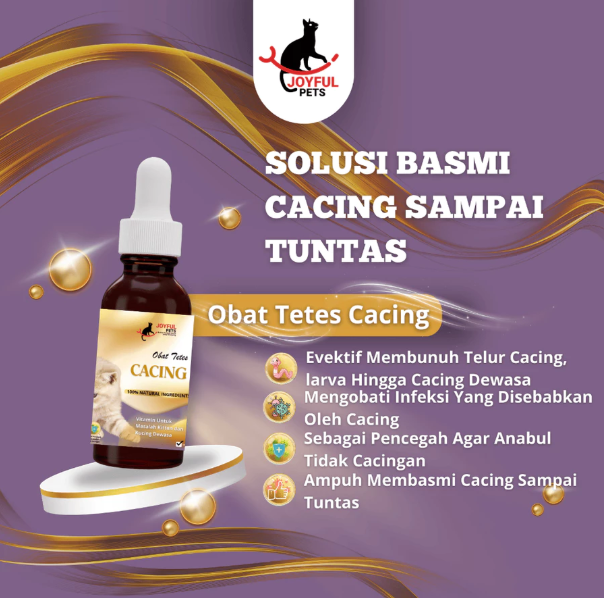Joyful Pets Vitamin Tetes Kucing untuk Cacingan